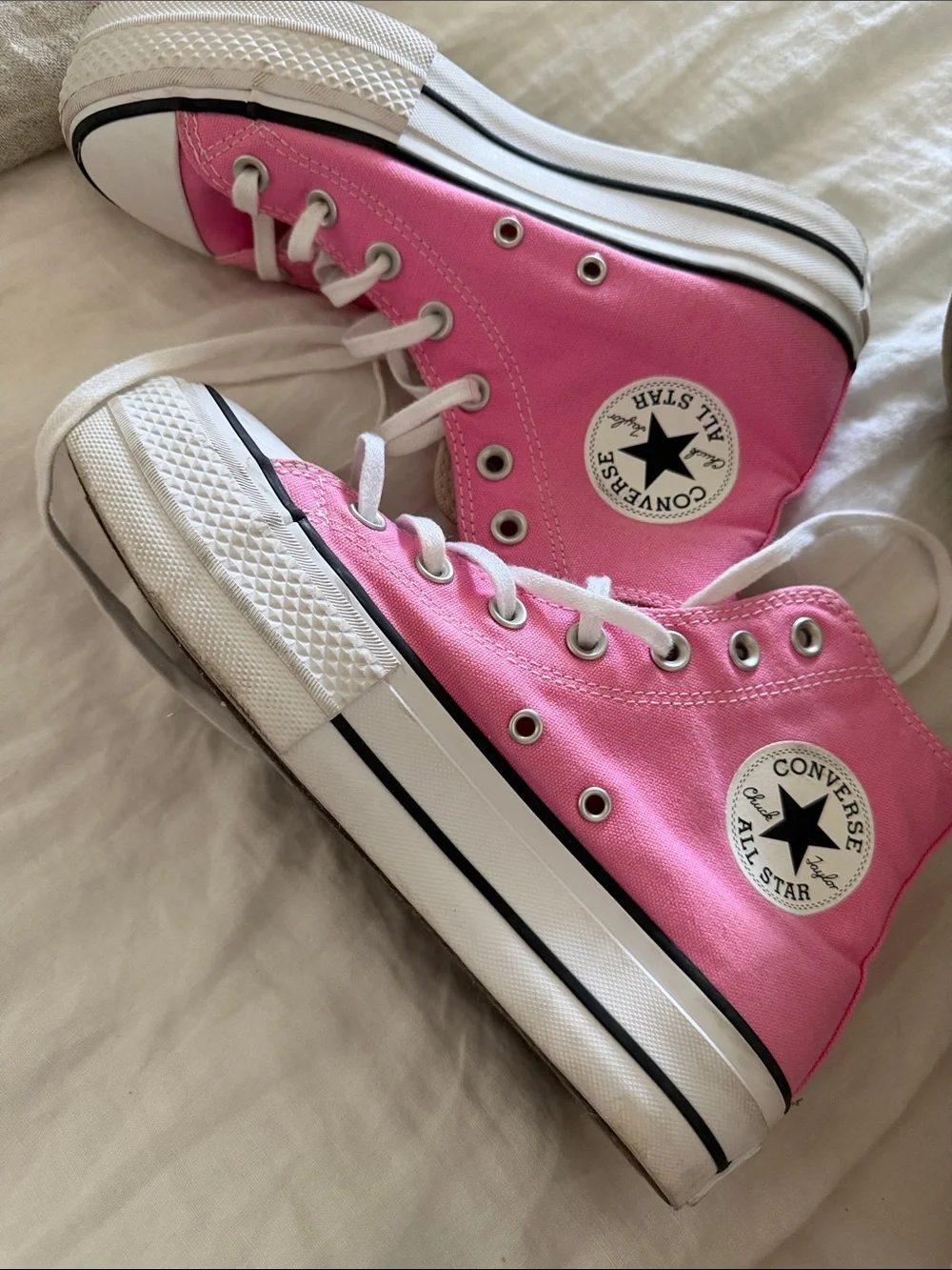 Converse Pink High Top Canvas Sneakers